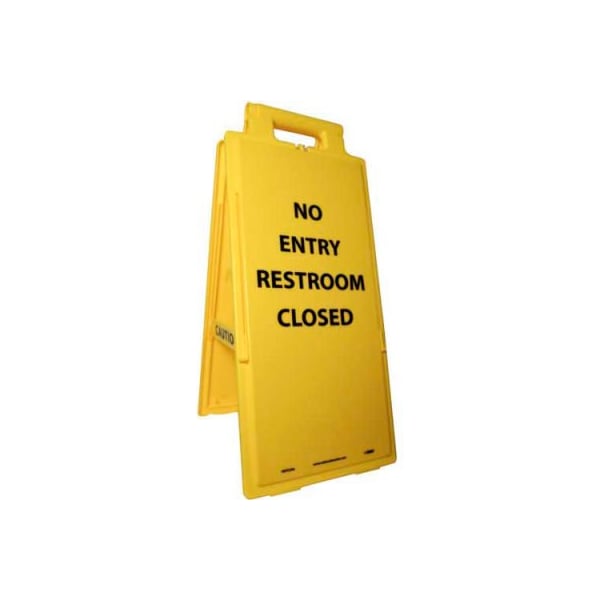 Heavy Duty Floor Stand - No Entry Restroom Closed